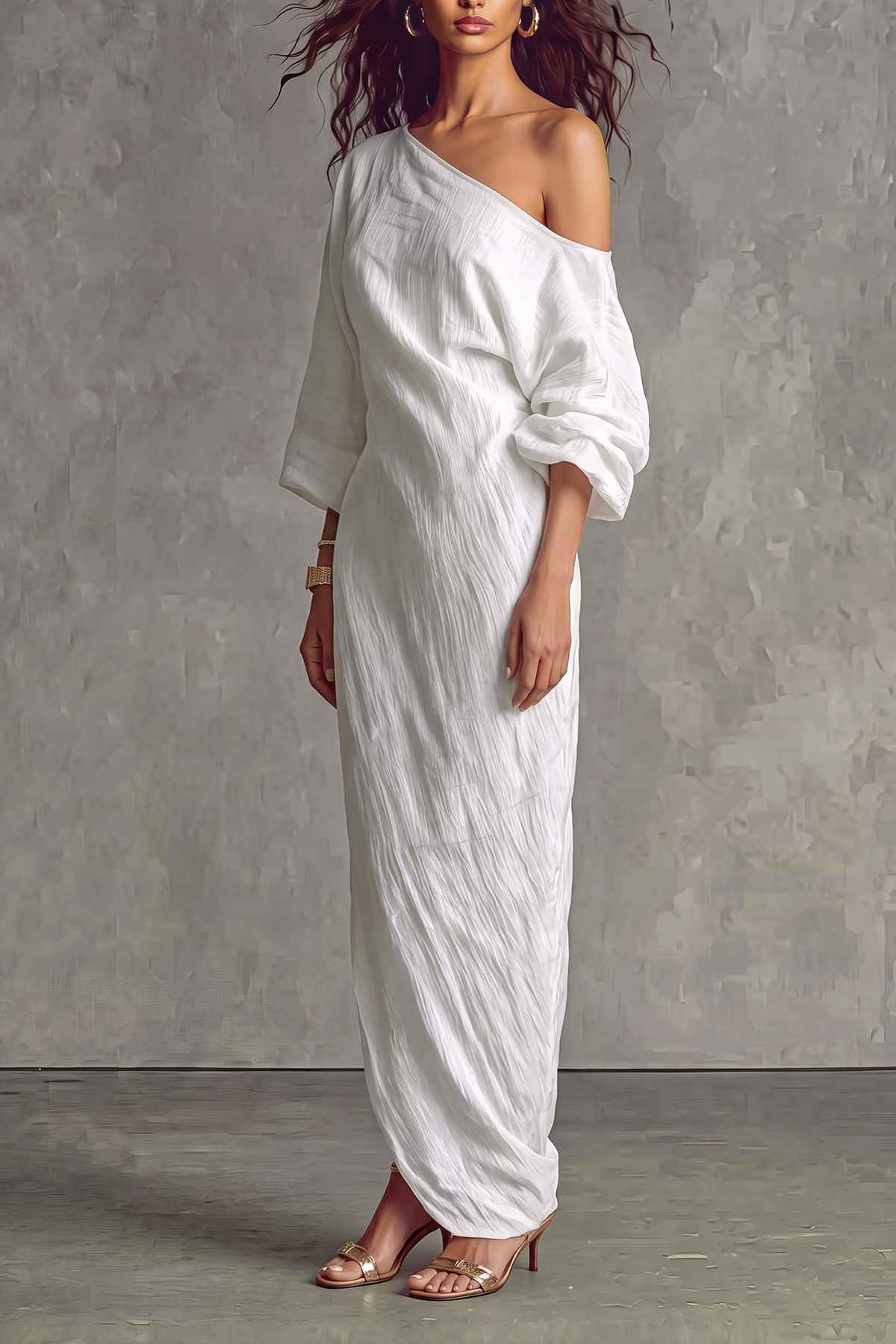 Modern One Shoulder Maxi Dress