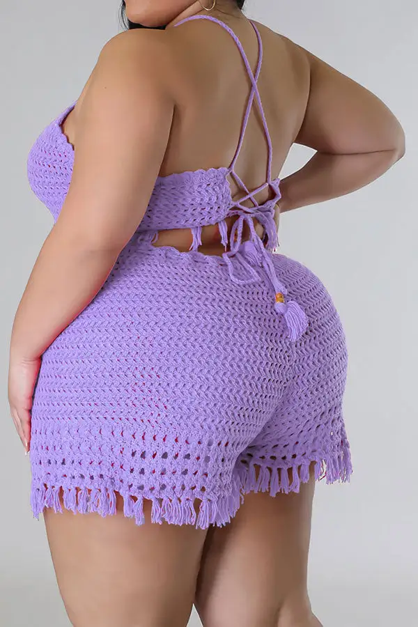 Tassel Halter Pant Set