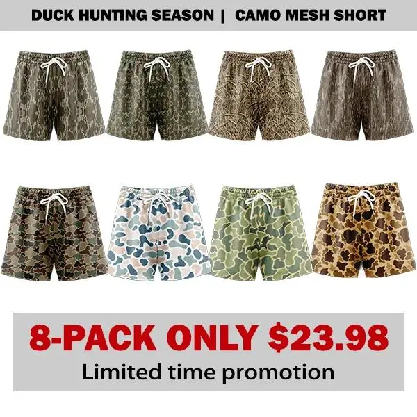 Men's Camo Camo Shorts With 5 Inch Inseam
