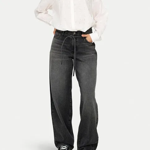 Straight Wide Leg Cropped Jeans