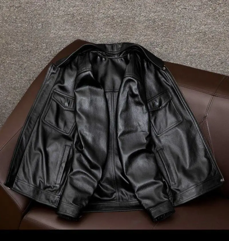 Leather Utility Pocket Jacket
