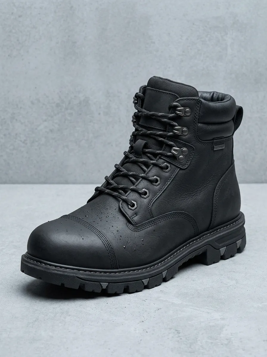Heavy-Duty-Look Outdoor Workwear Men's Waterproof Work Boots