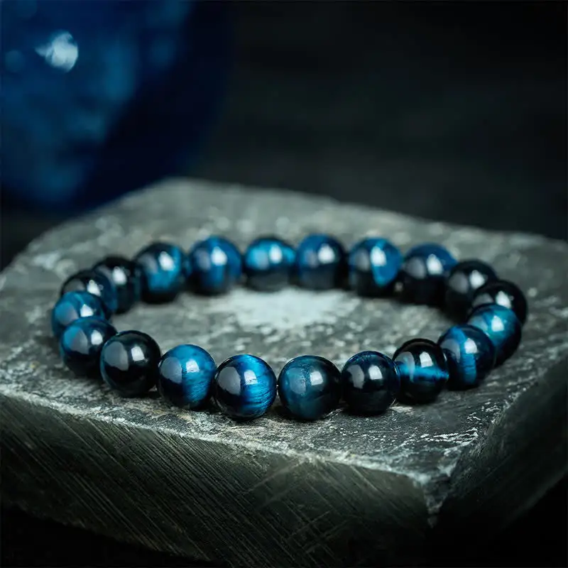 Textured Natural Tiger Eye Bead Bracelet