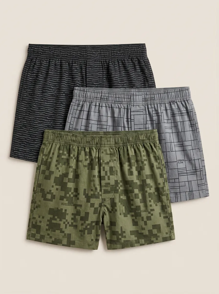 Camo Geometric Boxer Set