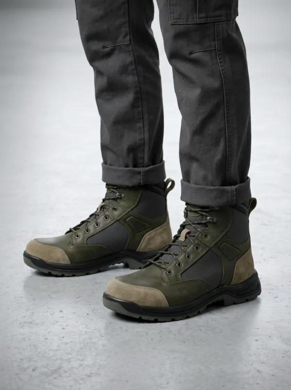 Tactical Leather Work Boots Path