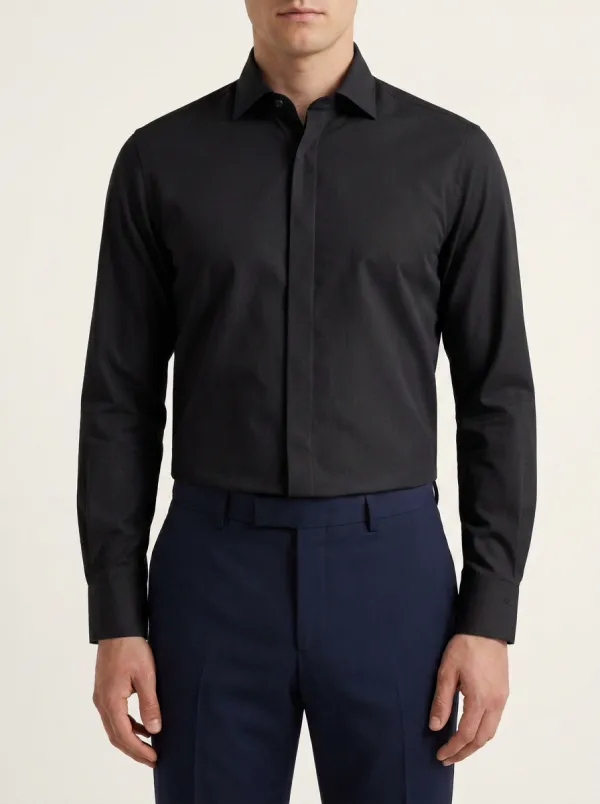 Men's Non-Iron Cotton Light Blue Solid Formal Shirt