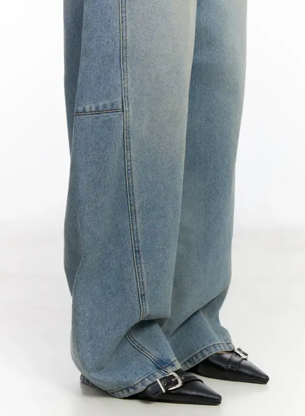 Streetwear Denim Wide-Leg Jeans
