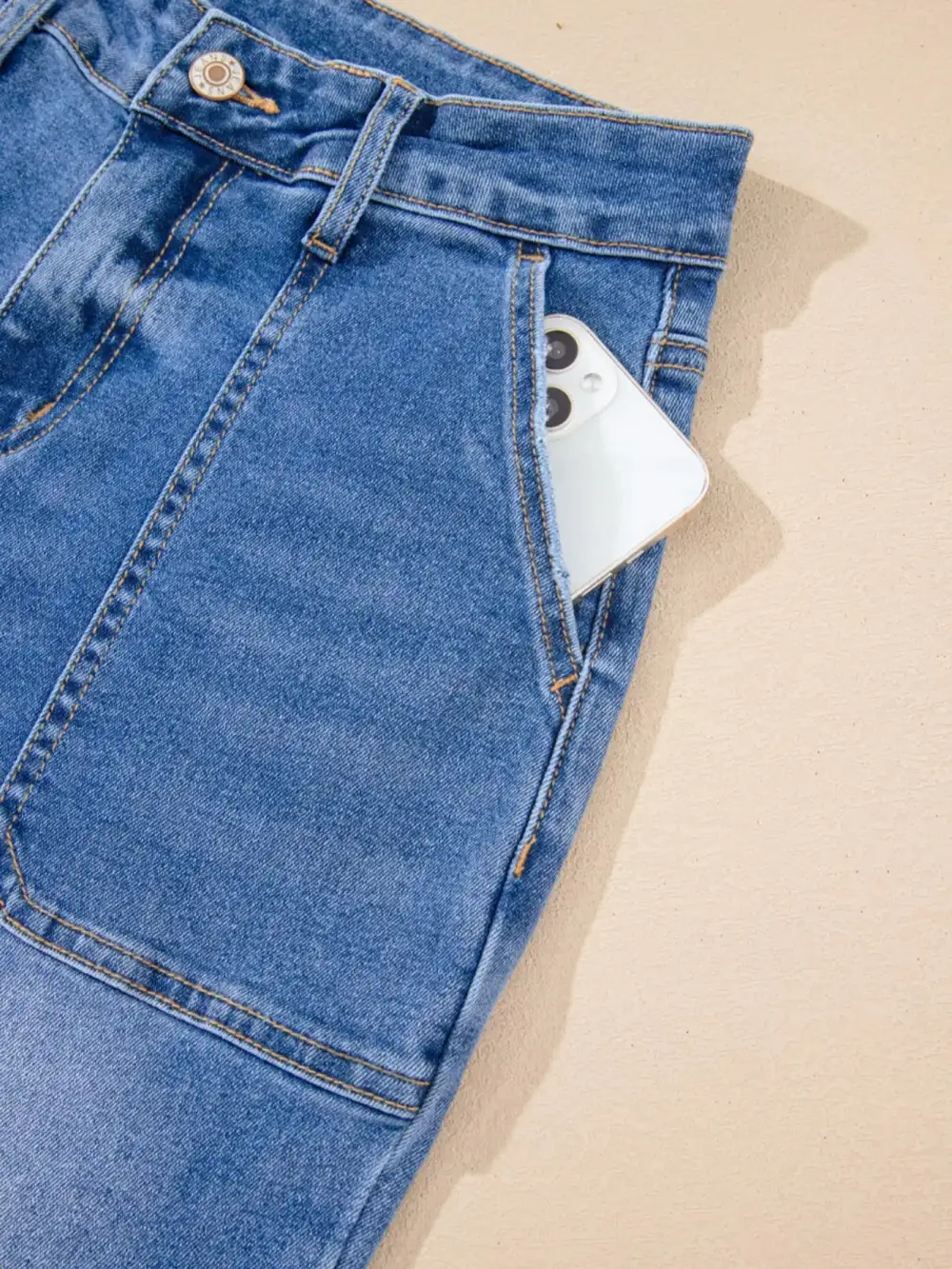Flap Pocket Easy Layer Denim Jeans