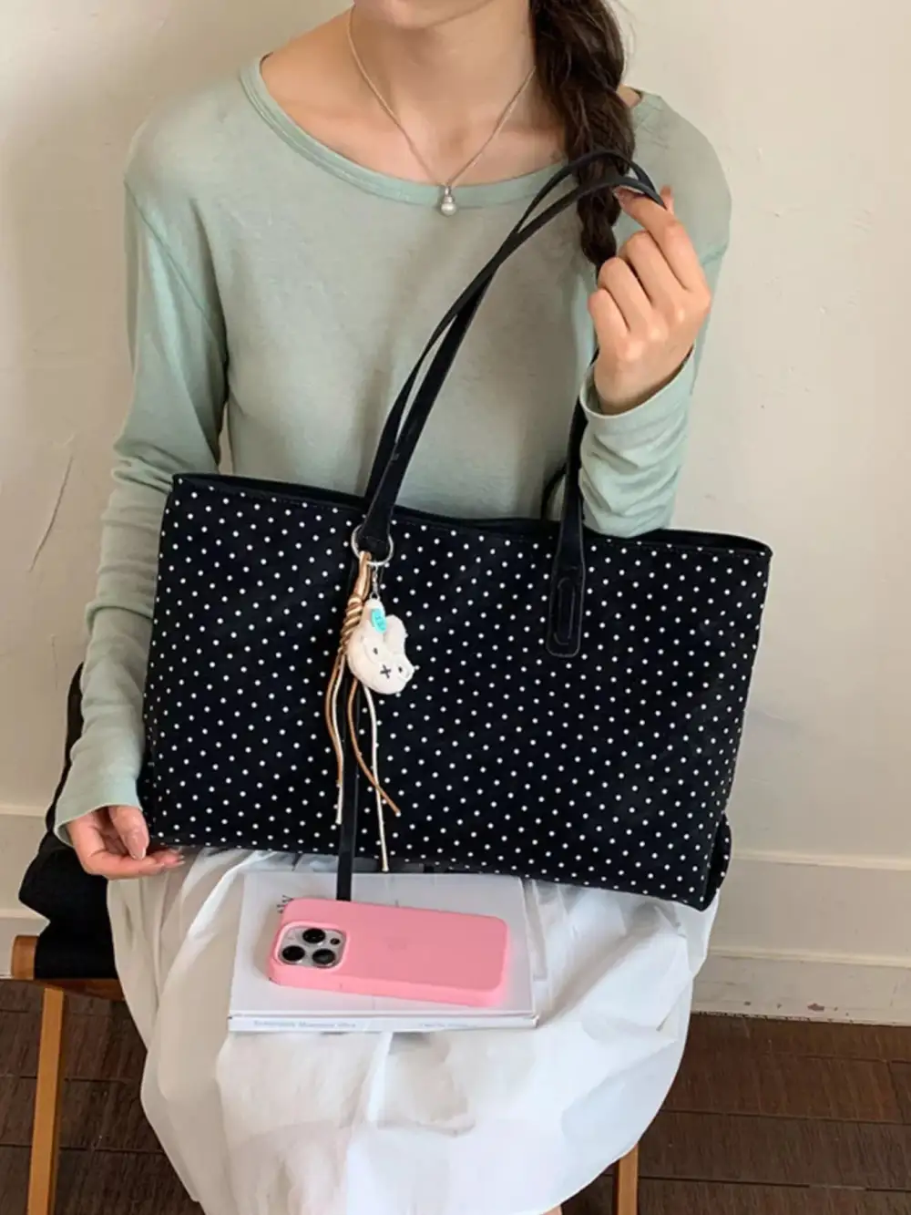 Women's Polka Dot Shoulder Bag