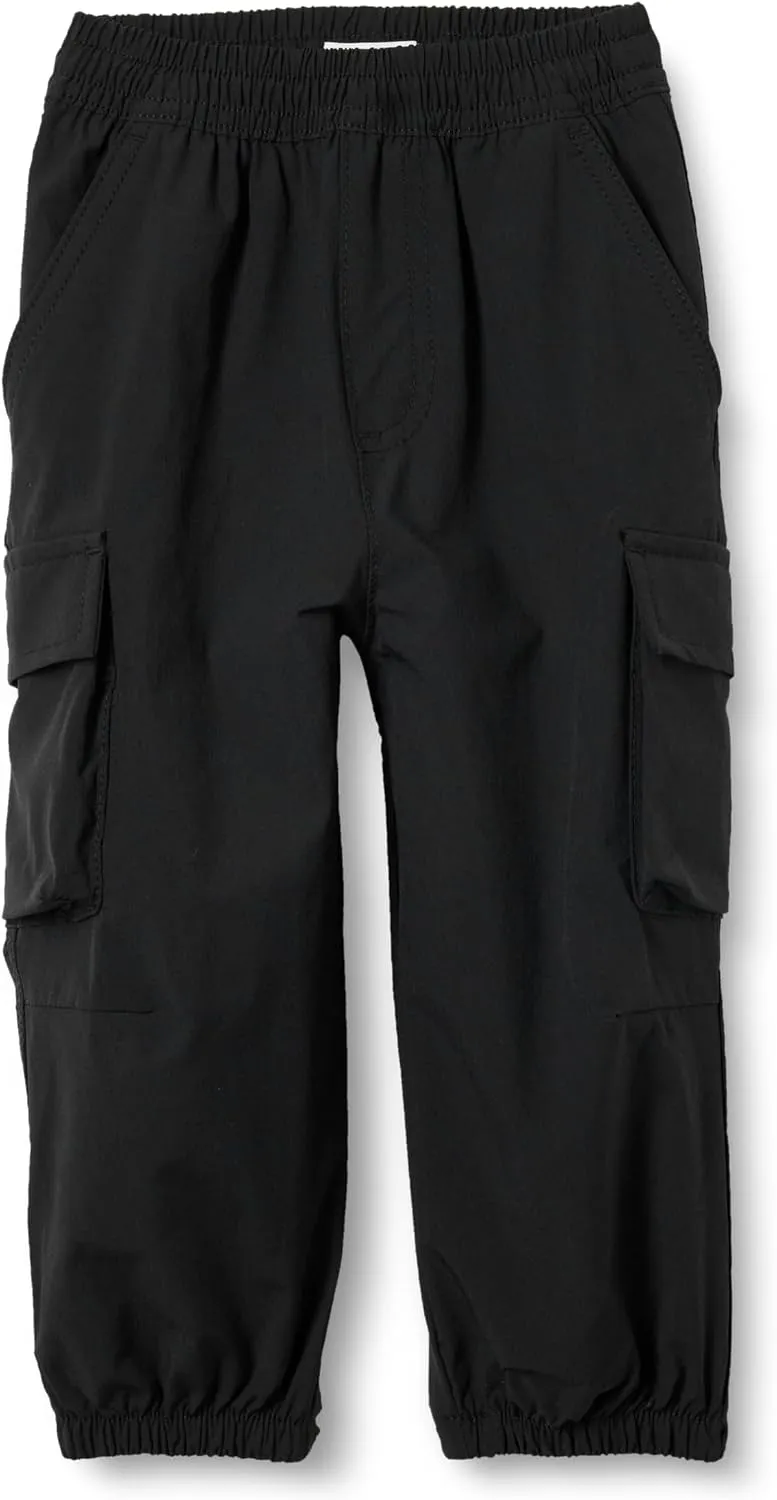 Amazon Essentials Unisex Kids and Toddlers' Cargo Parachute Pants, Joggers with Elastic Waist, Drawstring, Pull On