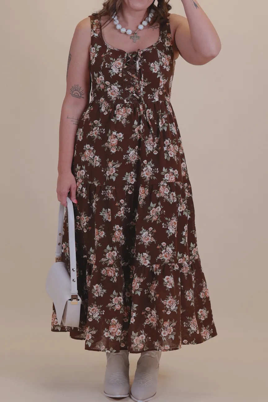 Woven Floral Maxi Dress