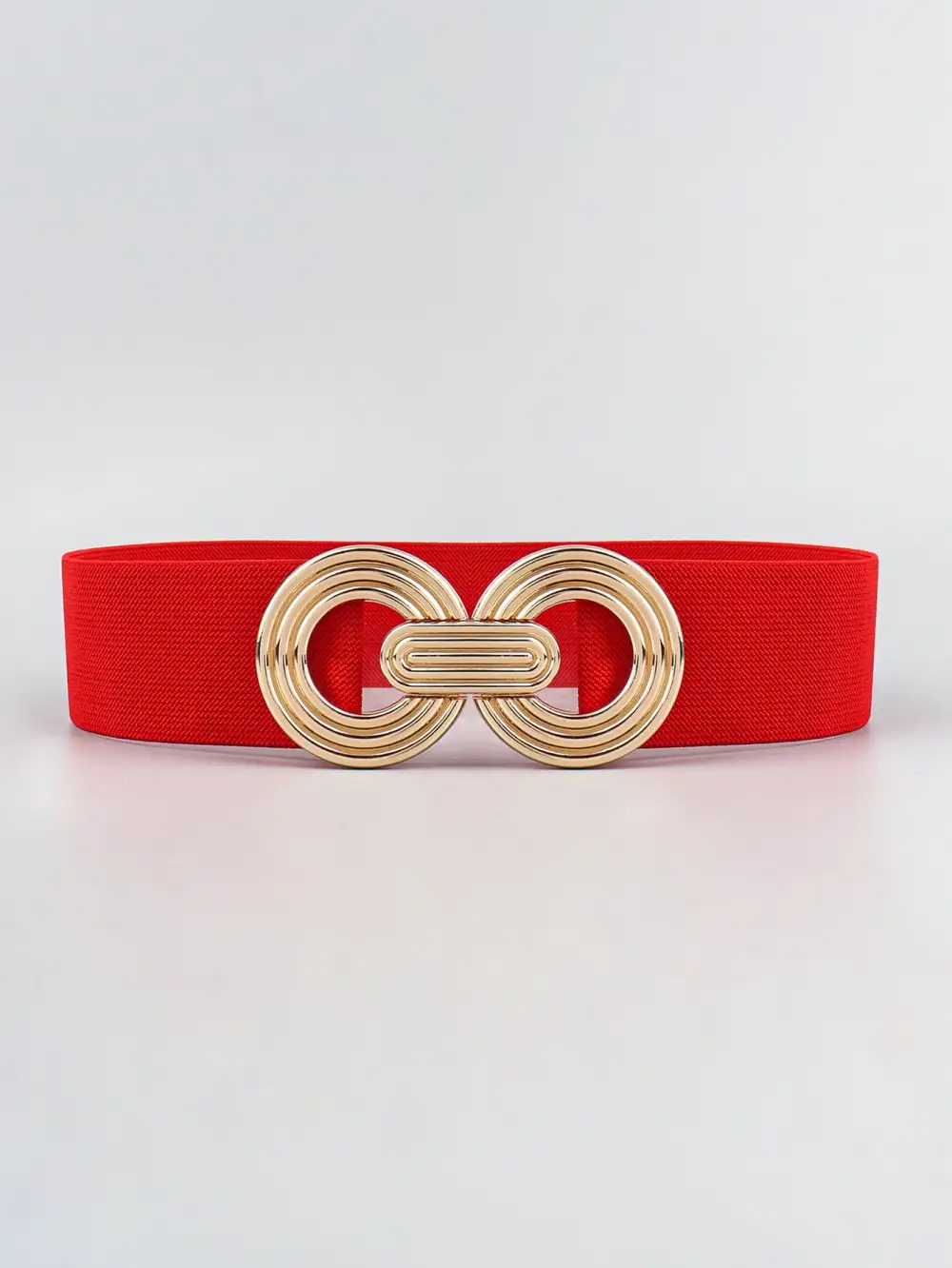 Geometric Buckle Wide Belt