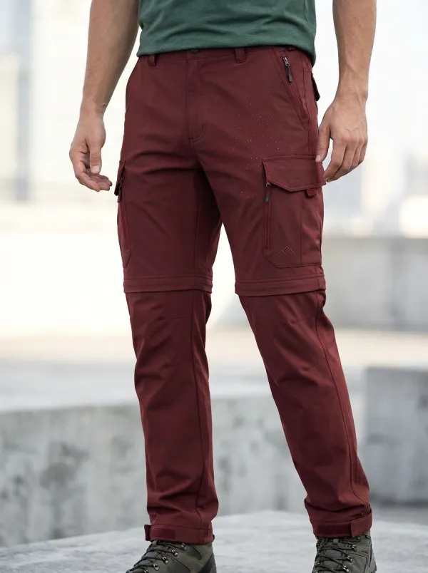 Men's Trek Hiking Mountain Graphic Waterproof Zip Tactical Cargo Pants