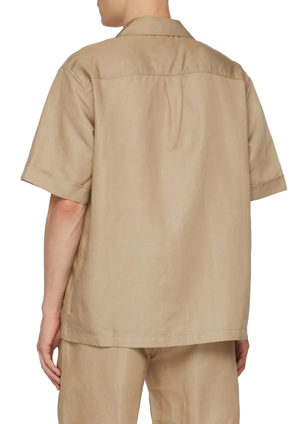 Simple Retro Soft Linen Feeling Beige Shirt