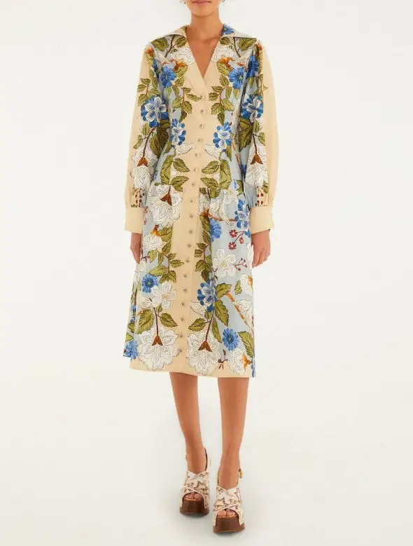 Long Sleeve Midi Easy Fit Dress