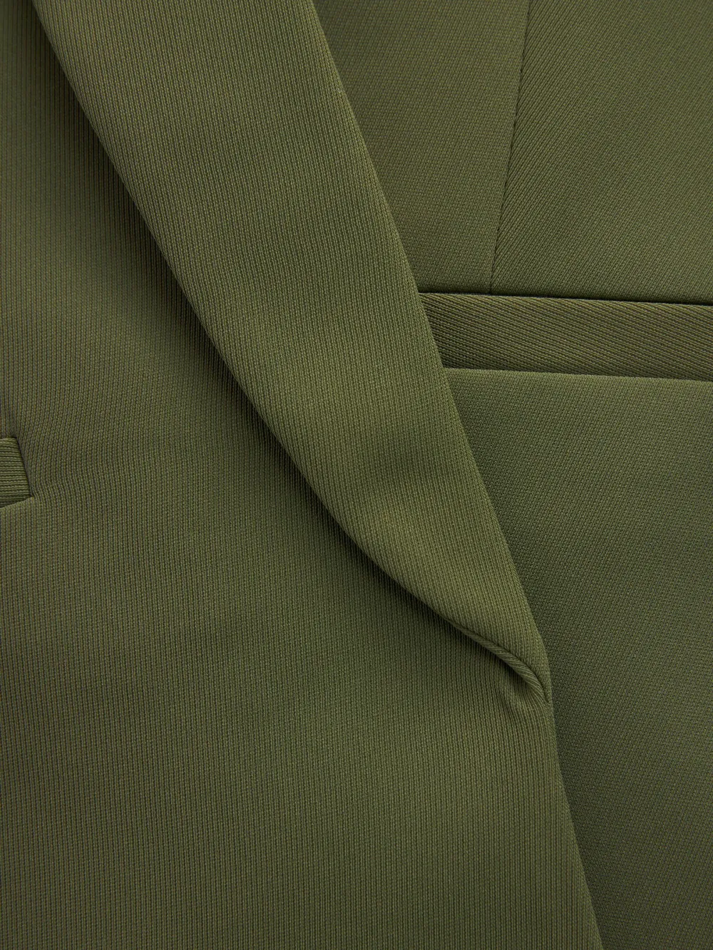 Khaki Green Pleated Sleeve Suit Jacket