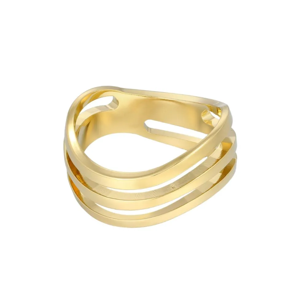 Wave Band Fashion Ring