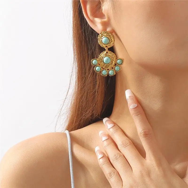 Geometric Alloy Statement Earrings