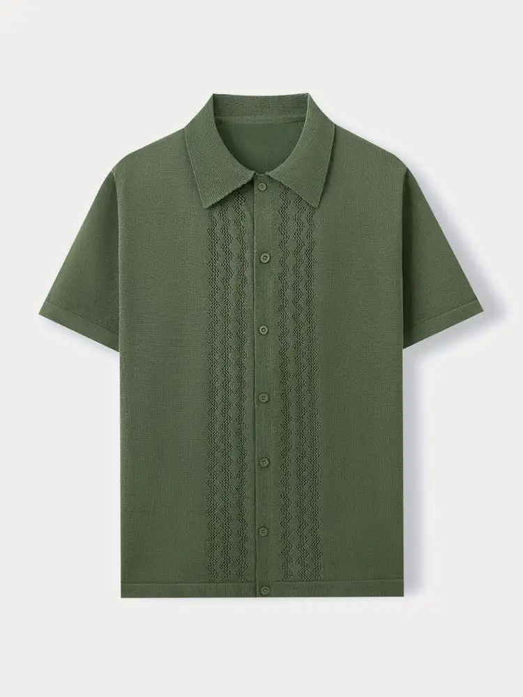 Luxury Business Casual Knit Shirt