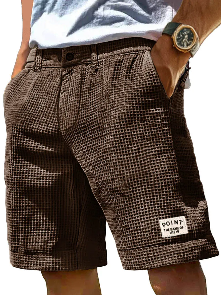 Textured Knit Pocket Shorts