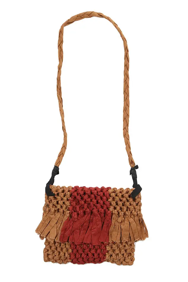 Cotton Knit Shoulder Bag