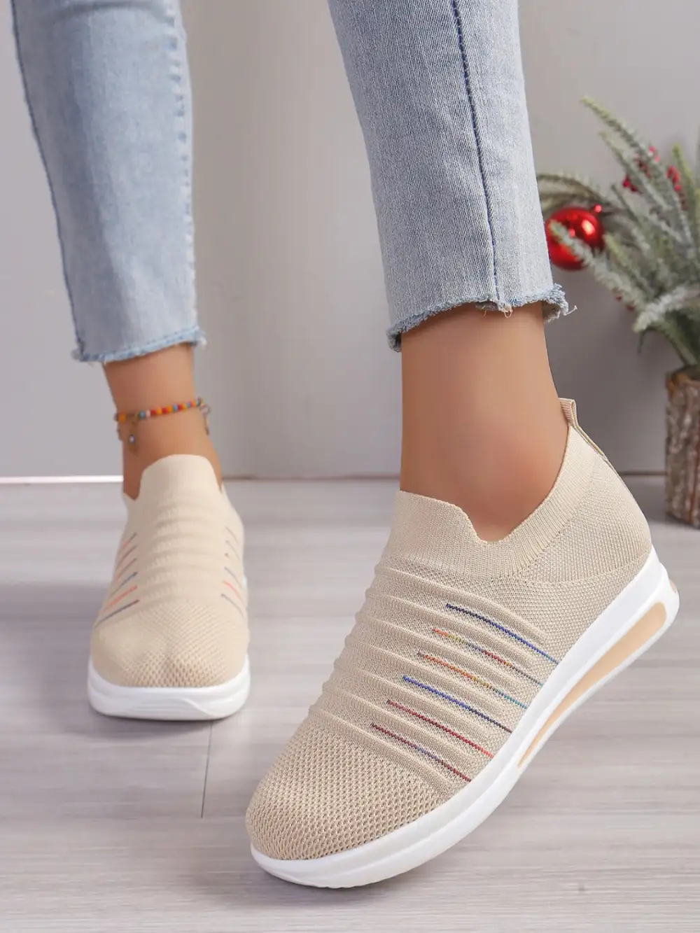 Wedge Mesh Sneakers