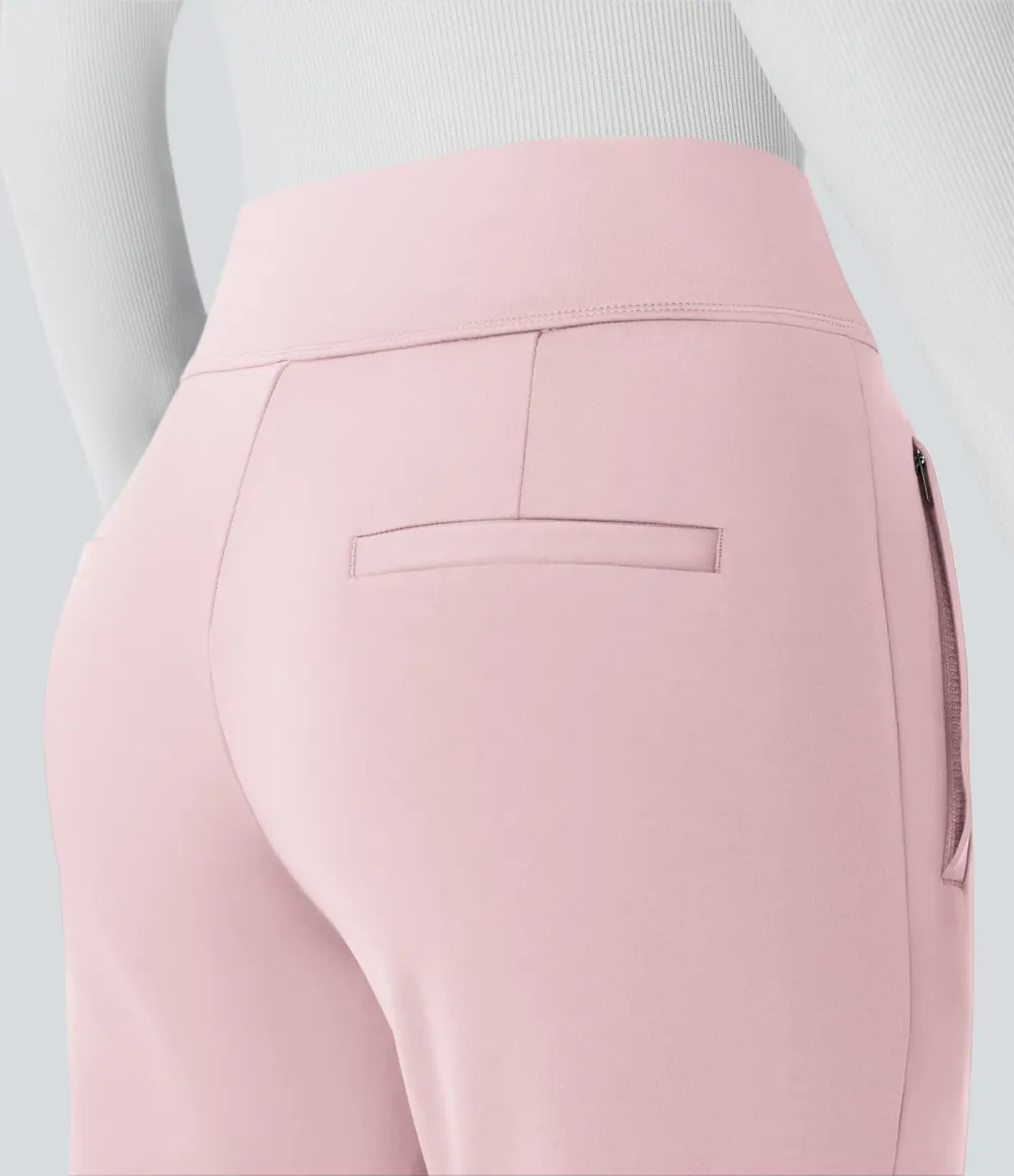  DayStretch Mid Rise Side Zipper Pocket Work Flare Pants