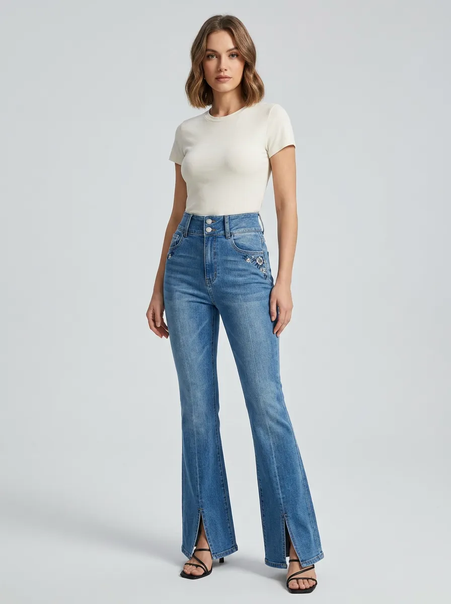 Women's High Waist Casual Denim Jeans