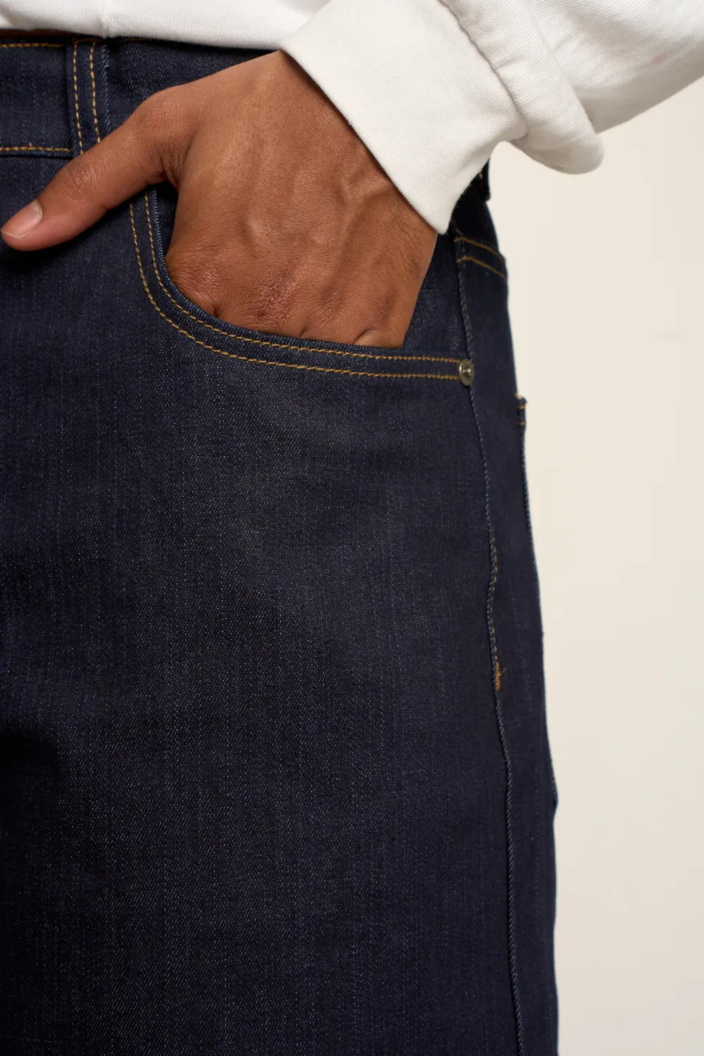 Men's Baggy Fit Raw Denim Shorts