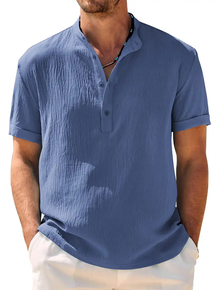 Casual Breathable Soft Henley Shirt