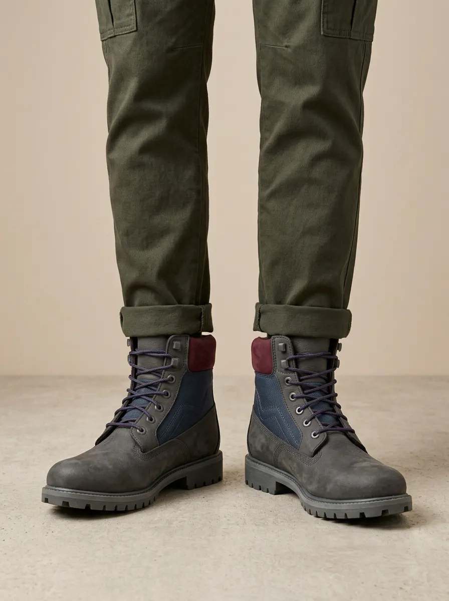 Unisex Outdoor Adventure Color-Block Work Boots