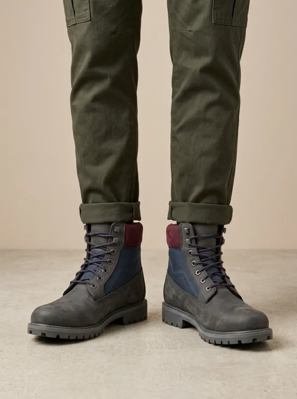 Unisex Outdoor Adventure Color-Block Work Boots
