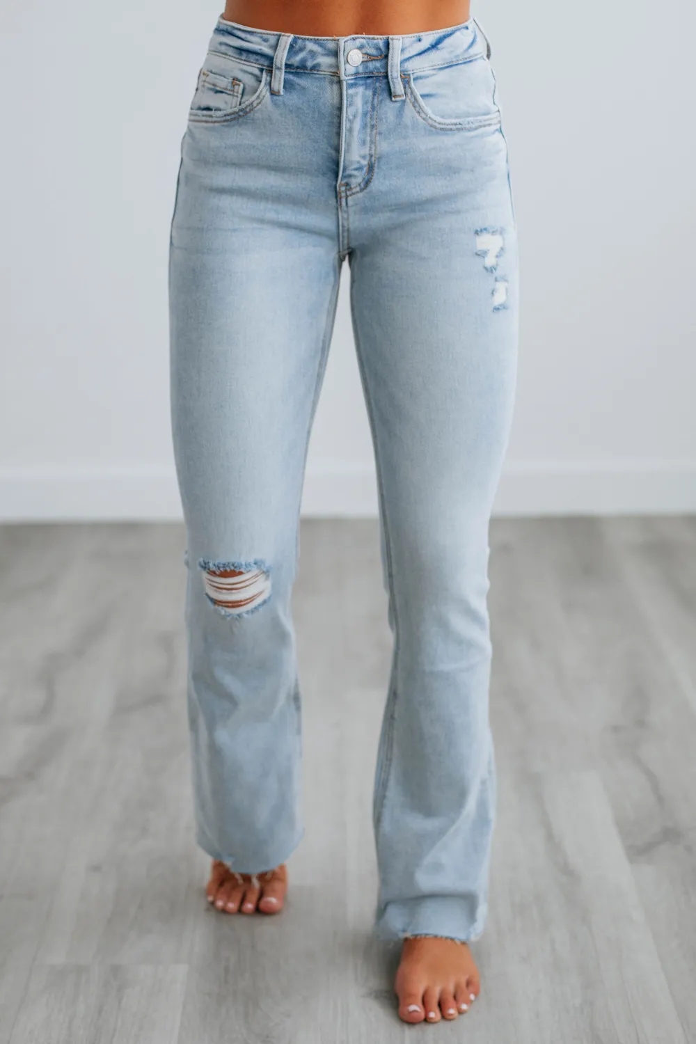 Women's High Rise Bootcut Slim Fit Jeans