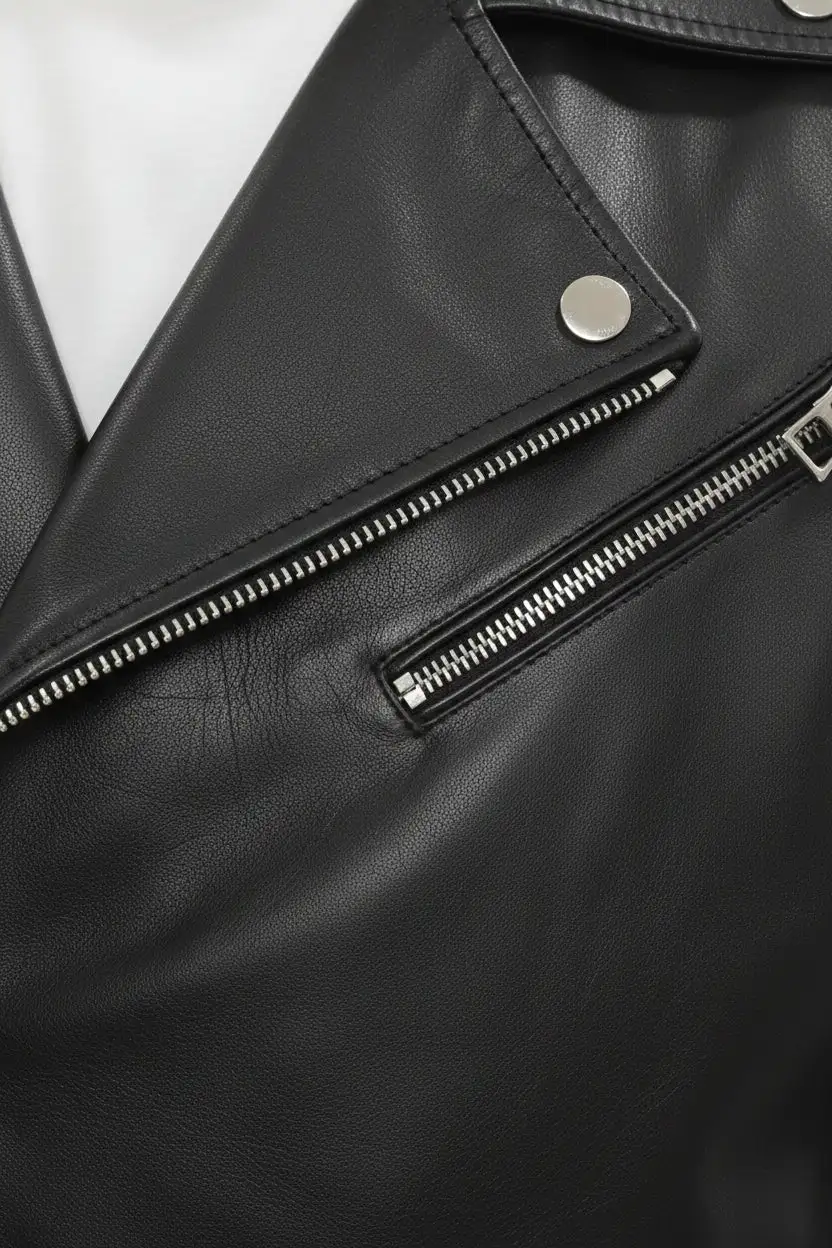 Timeless Leather Biker Motorcycle Jacket