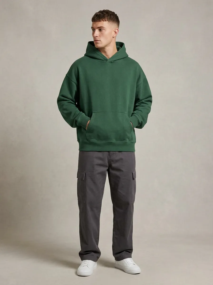 Casual Fit Plain Unisex Everyday Hoodie