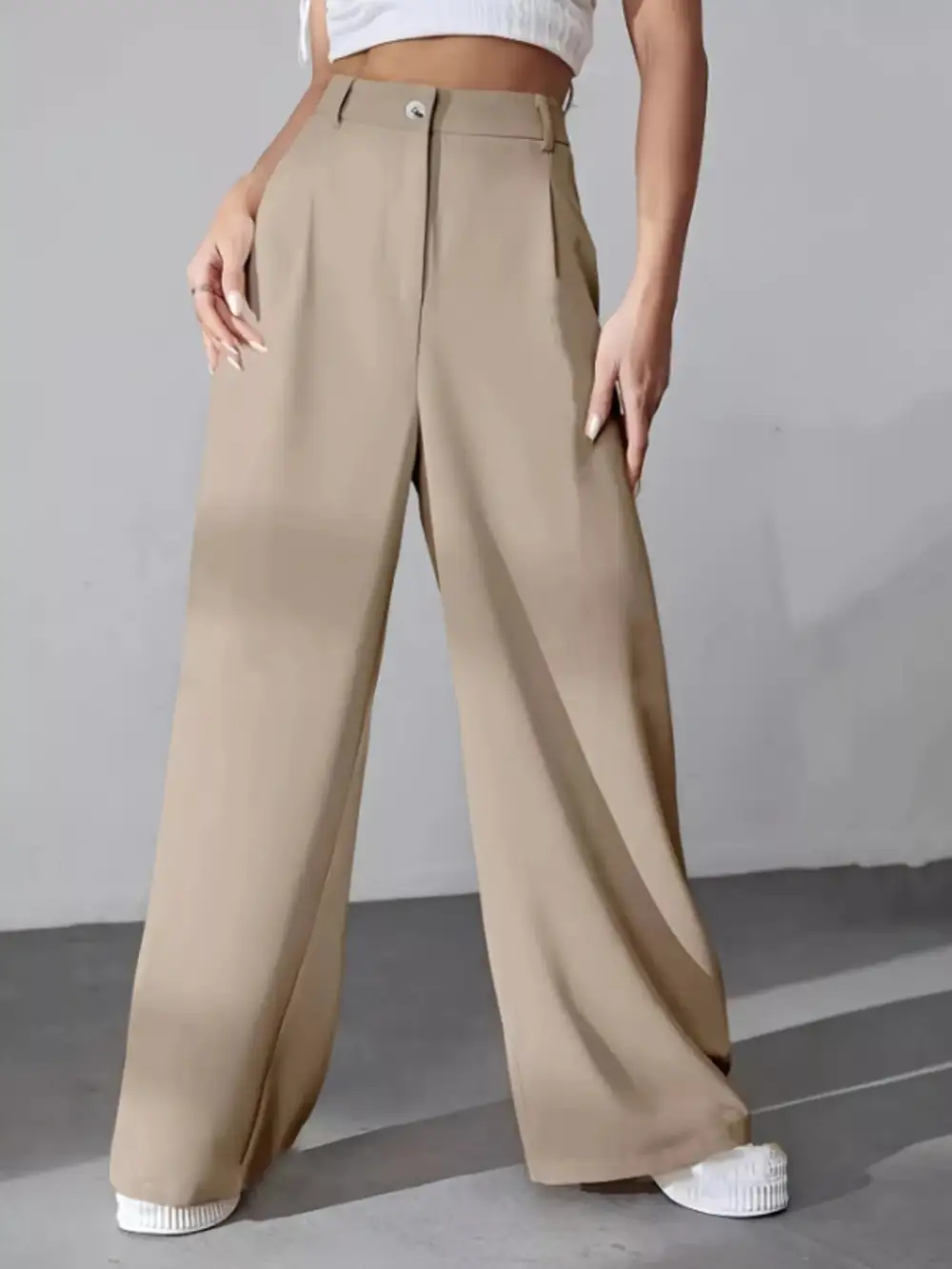 Classic Wide Leg Pleated Pants