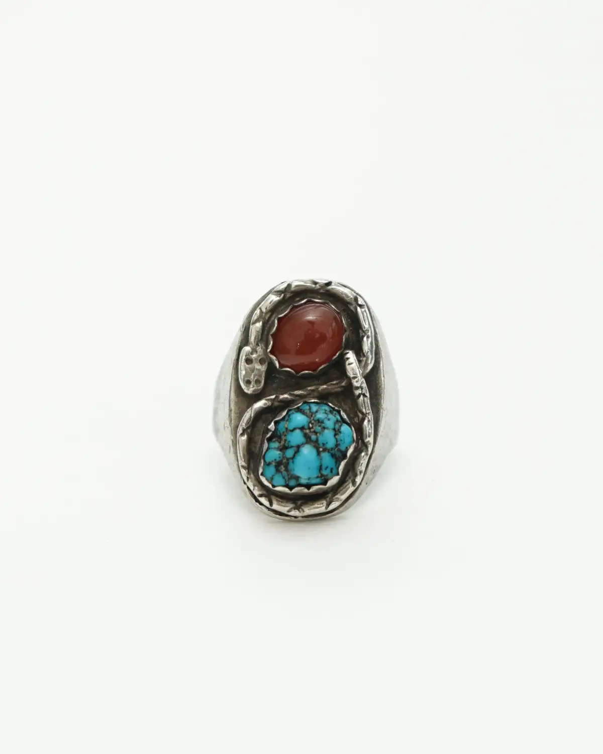 Refined Ring with Turquoise & Coral