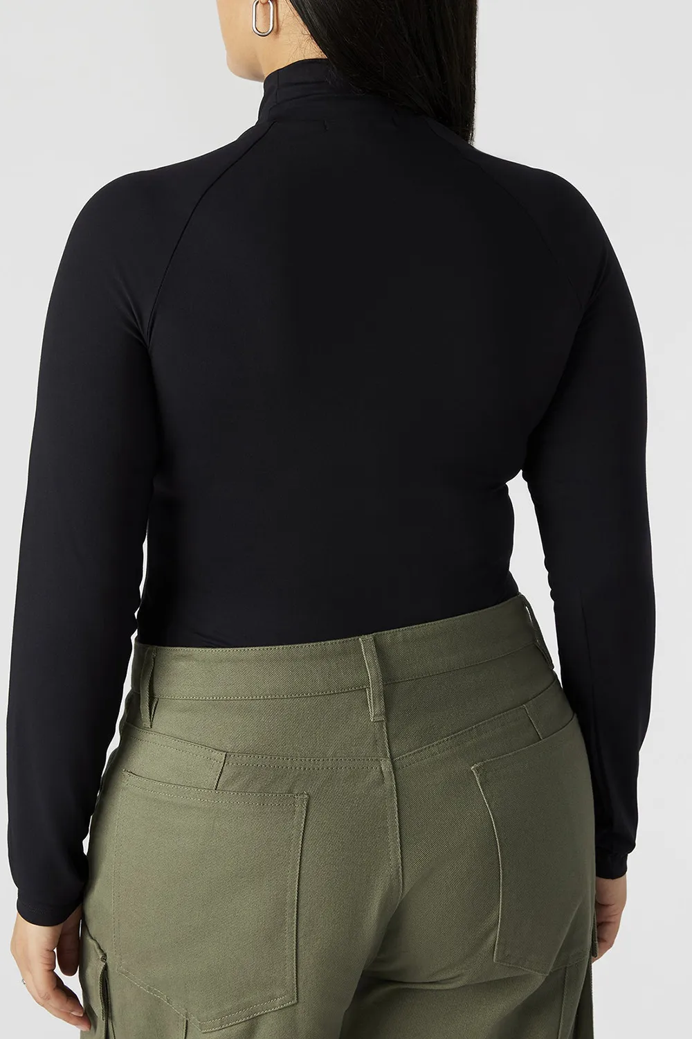 HIGH NECK BODYSUIT BLACK