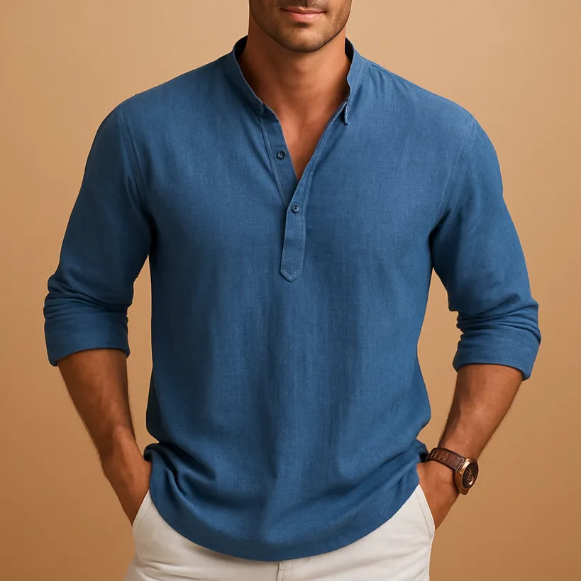 V Neck Breathable Long Sleeve Shirt