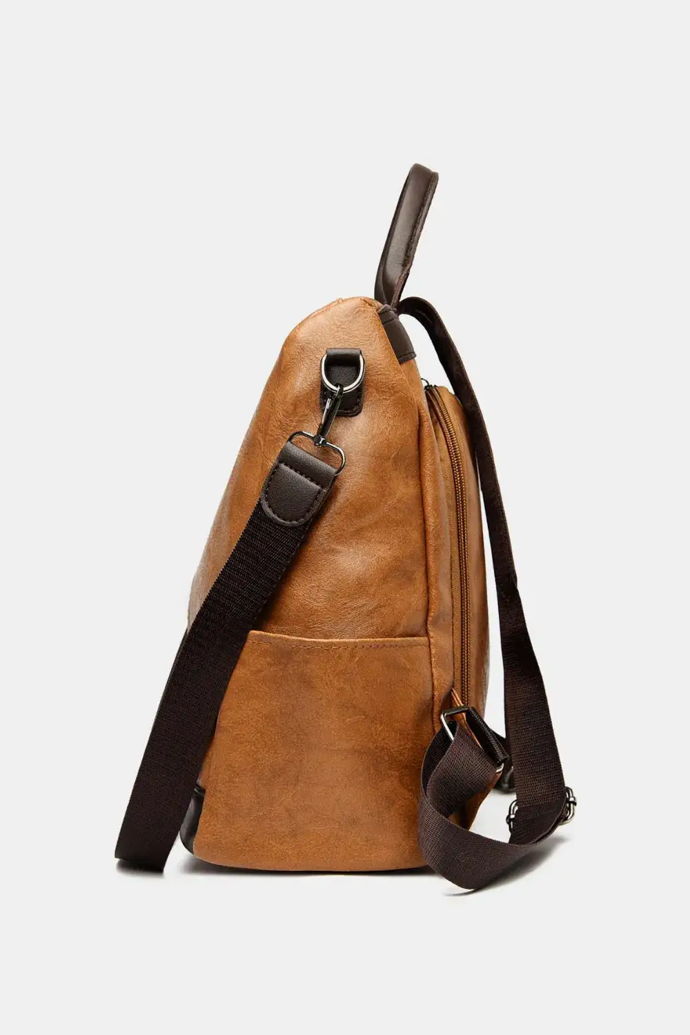 Textured Leather Backpack Bag
