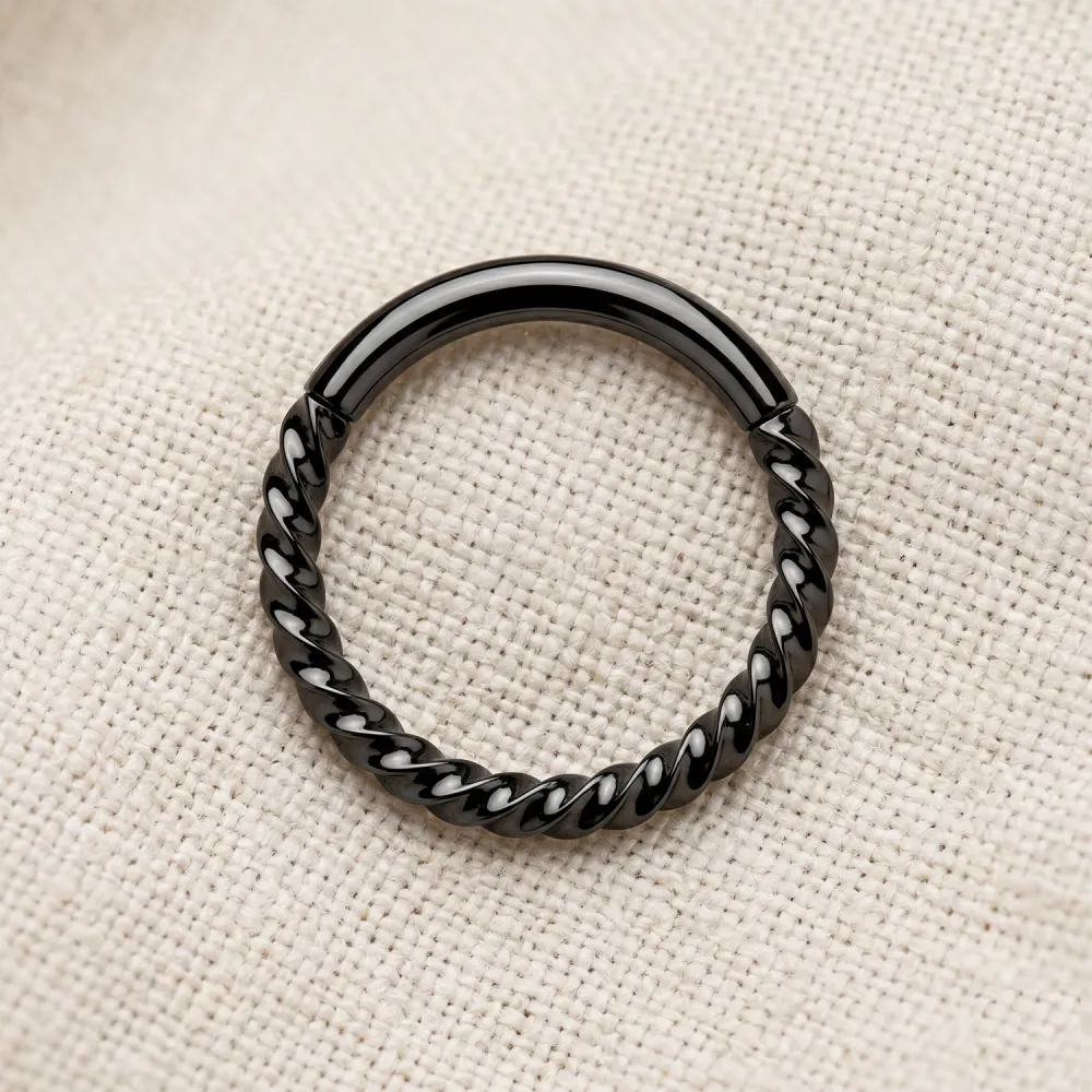 Everyday Titanium Hinged Hoop Ring