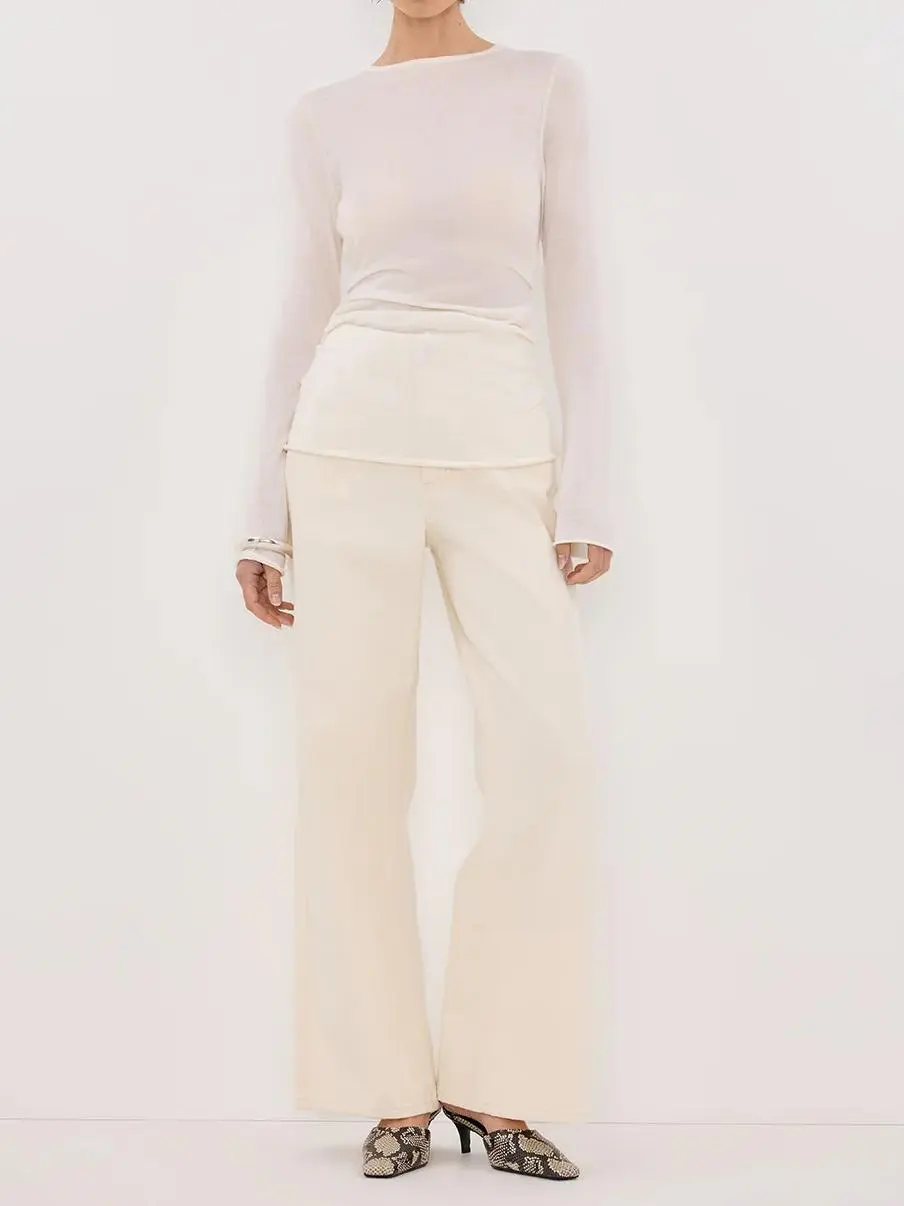 OFF WHITE KNIT TOP