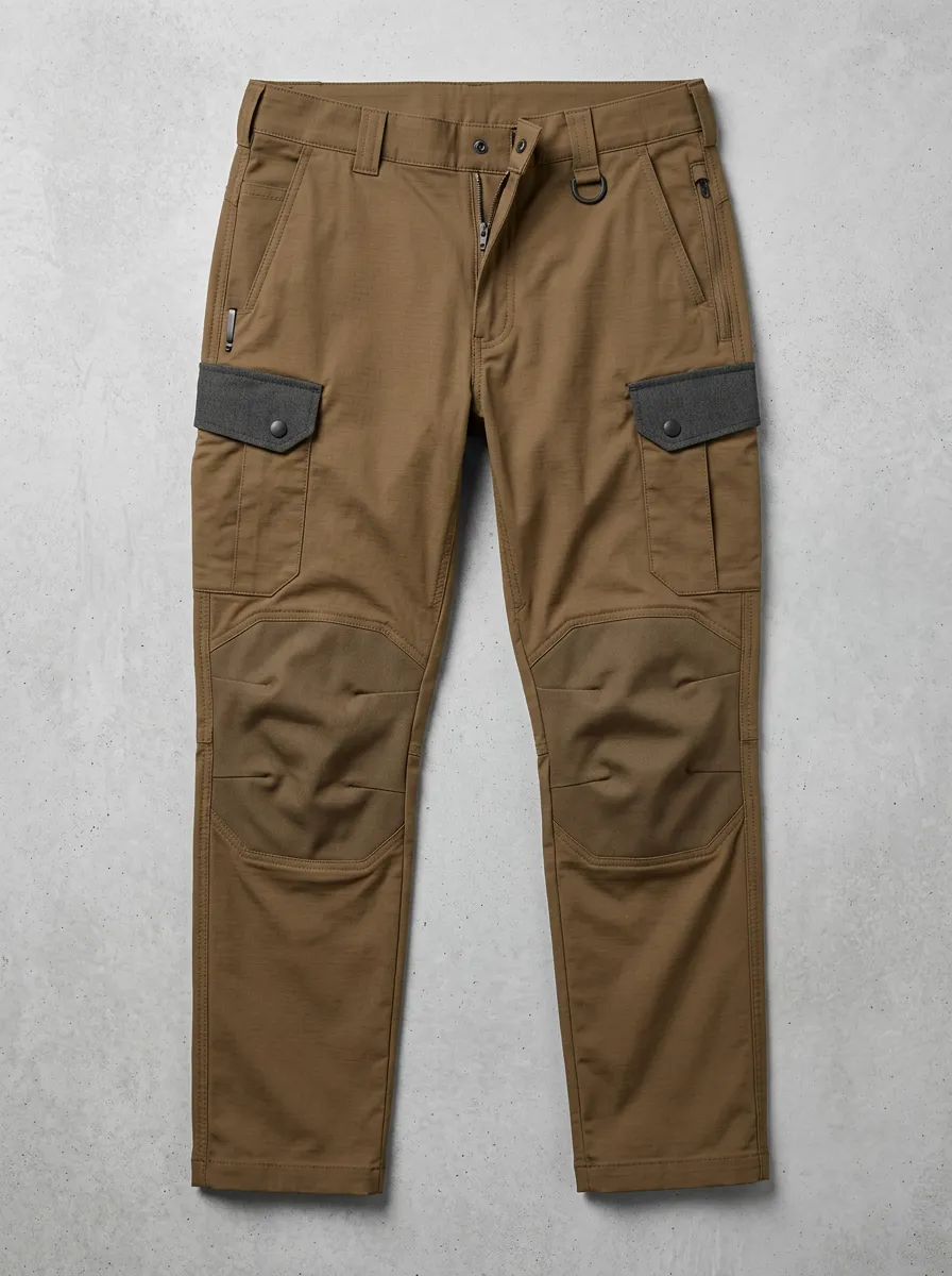 Men's Active Reinforced-Knee Multi-Pocket Cargo Pants