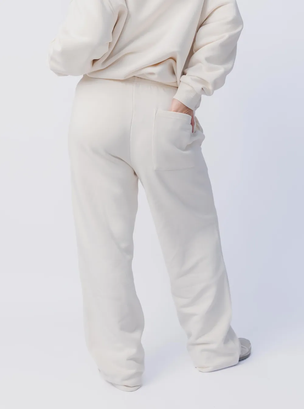 Wide Leg Cuffed Fleece Sweatpants