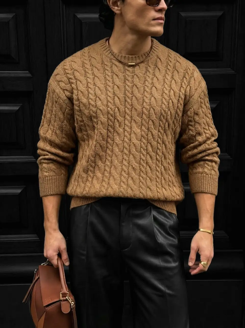 Layered Relaxed Knit Sweater