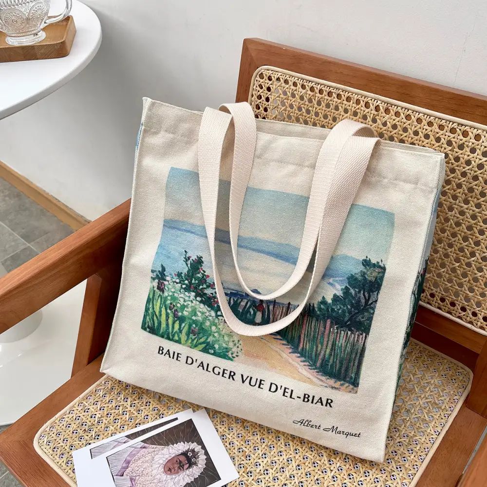 Roomy Summer Canvas Tote Bag