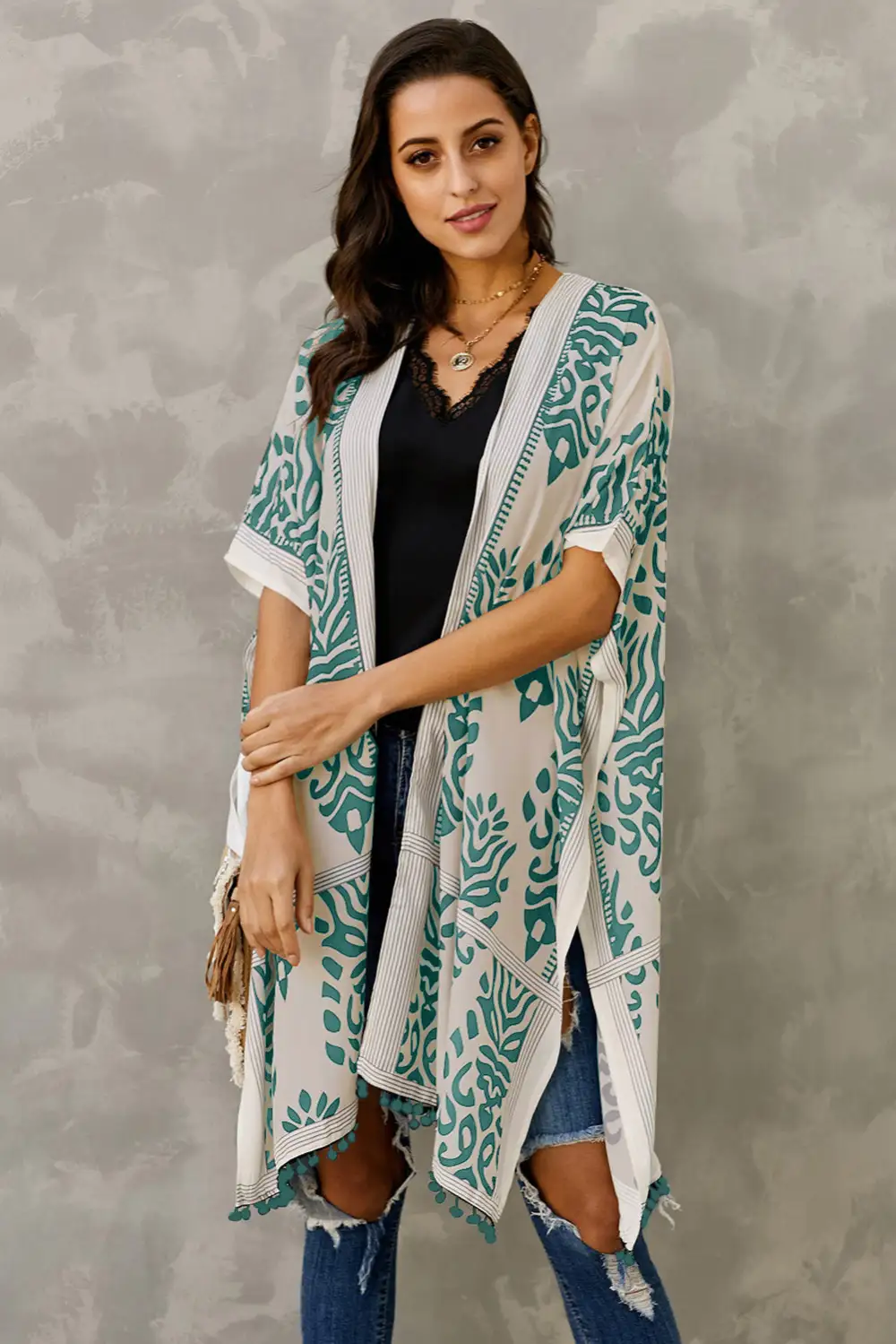 Swimwear Prowess Pom Pom Kimono
