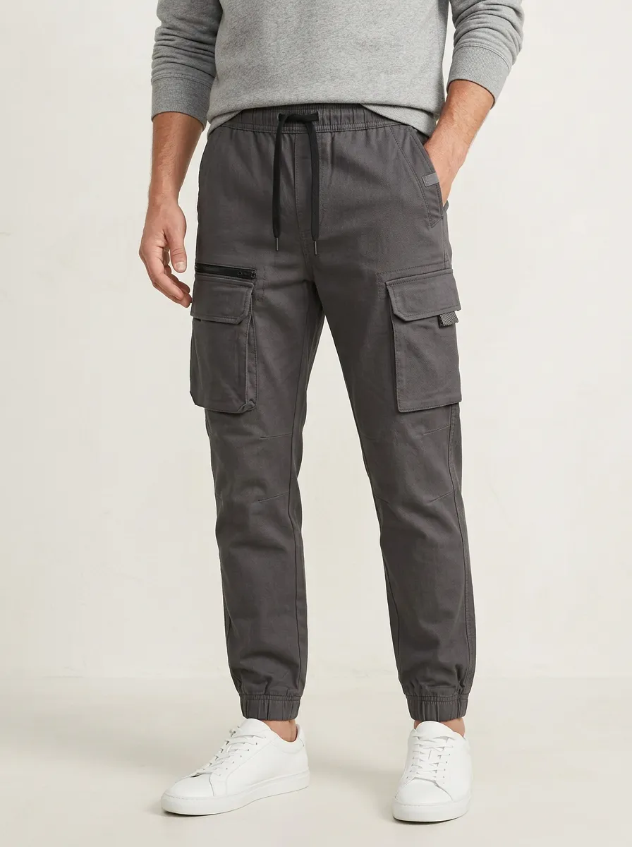 Streetwear Graphic Print Fit Men's Cargo Jogger Pants