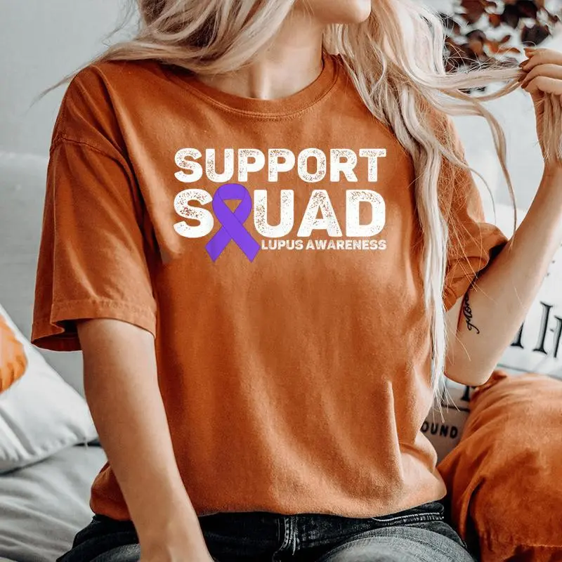 Support Squad Lupus Awareness Month For Patients Women's Oversized Comfort T-Shirt