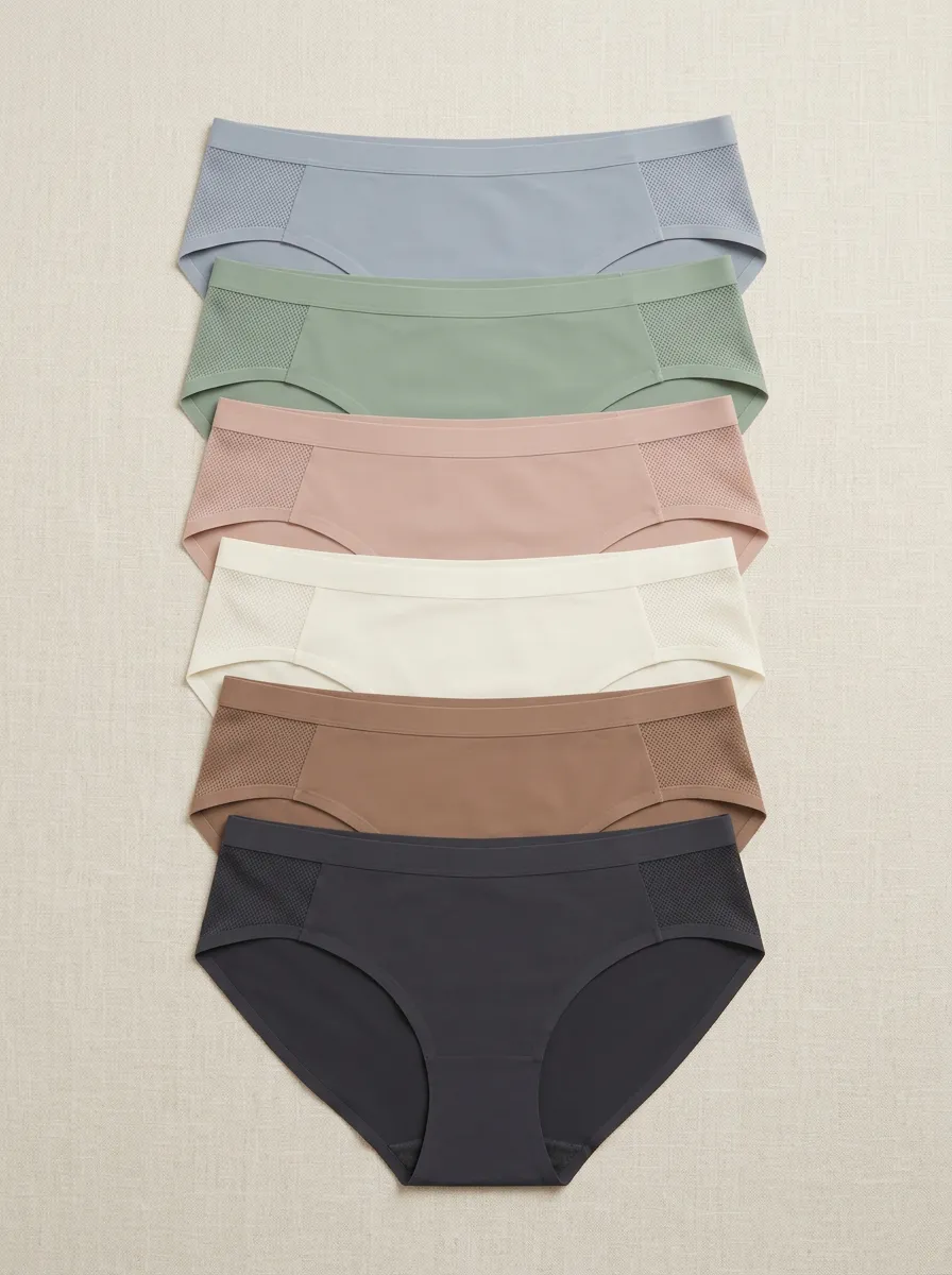 Women's Minimalist Seamless Hipster Briefs 6-Pack